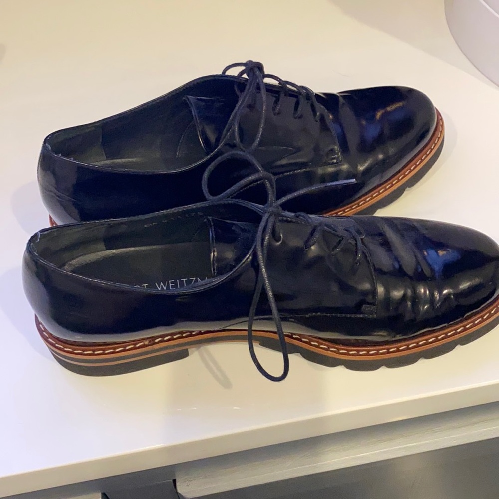 Stuart Weitzman black Oxford shoes